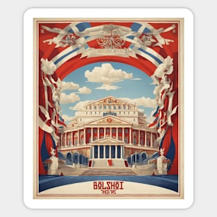 Bolshoi Theatre ussia Vintage Tourism Poster Sticker